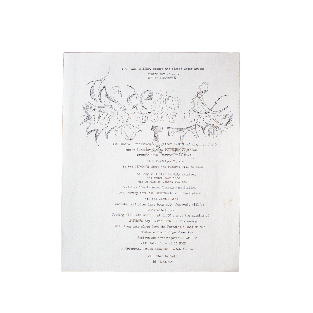 International Times -- [Handbill]