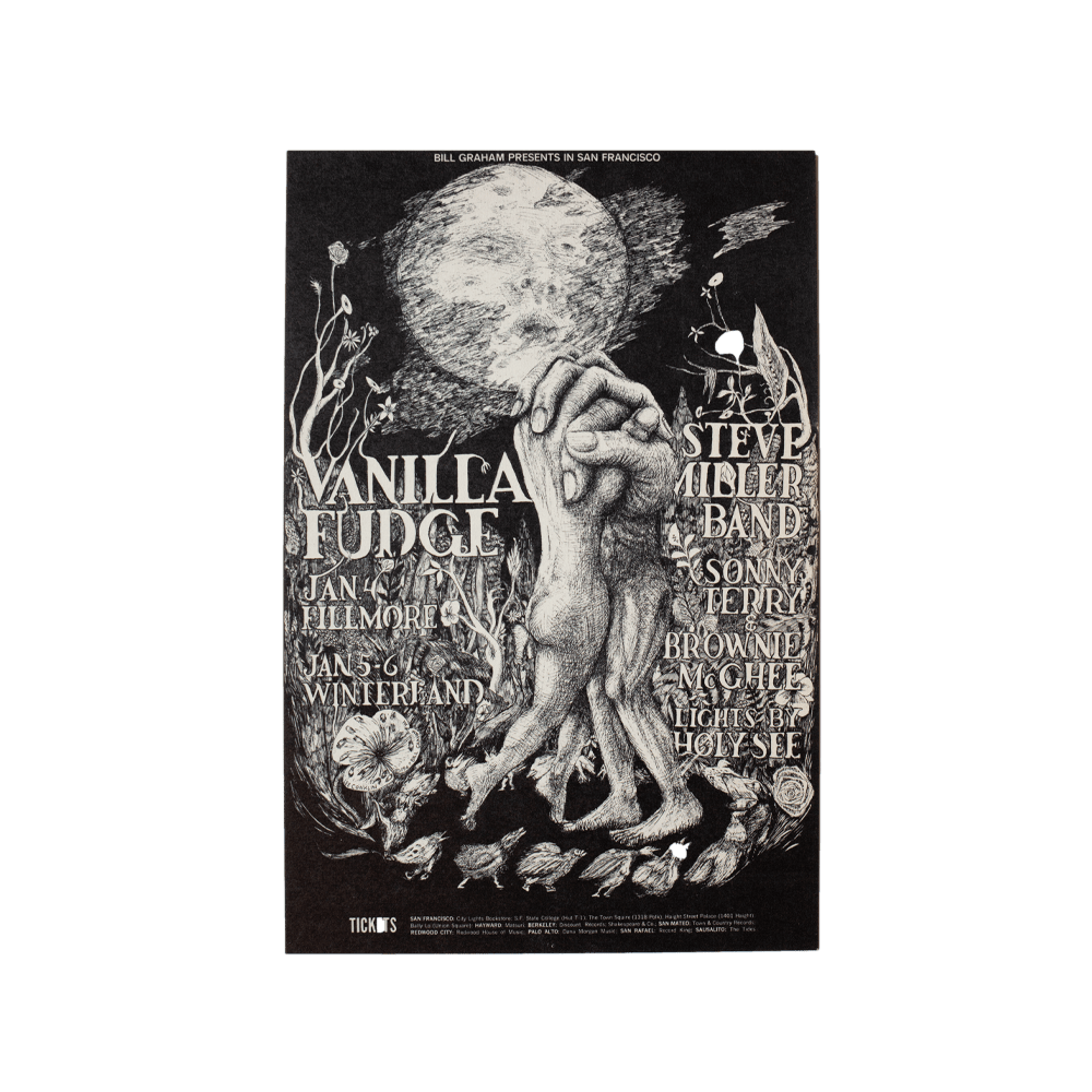 VANILLA FUDGE 1968 POSTCARD