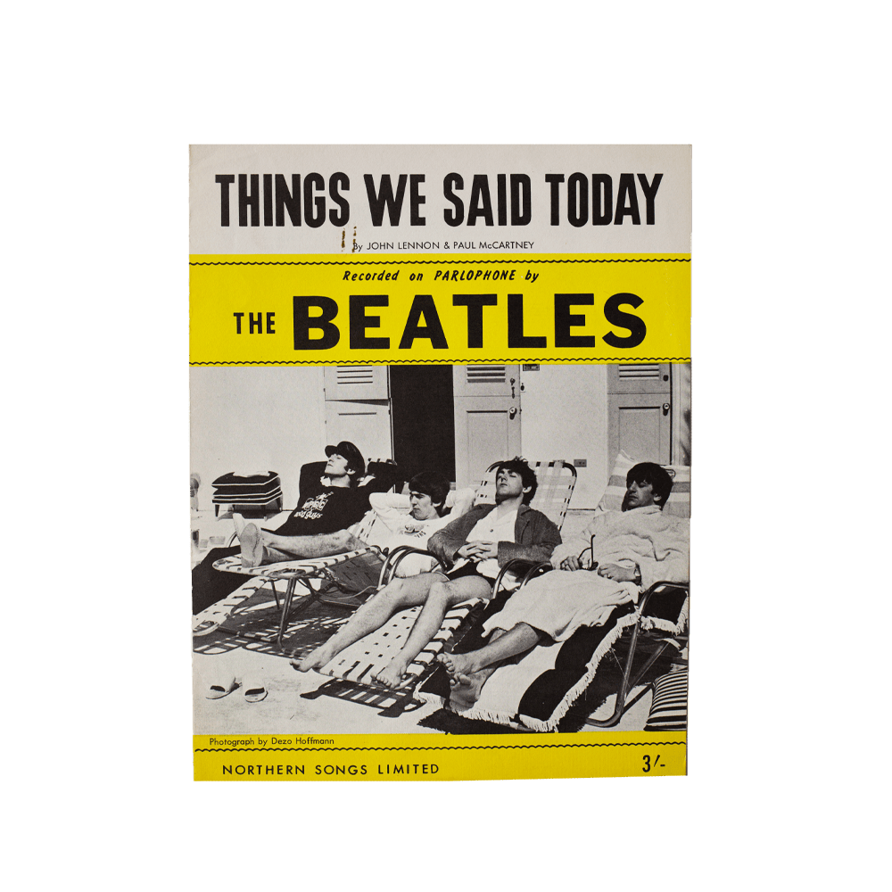 The Beatles -- Things we Said Today [Sheet Music]