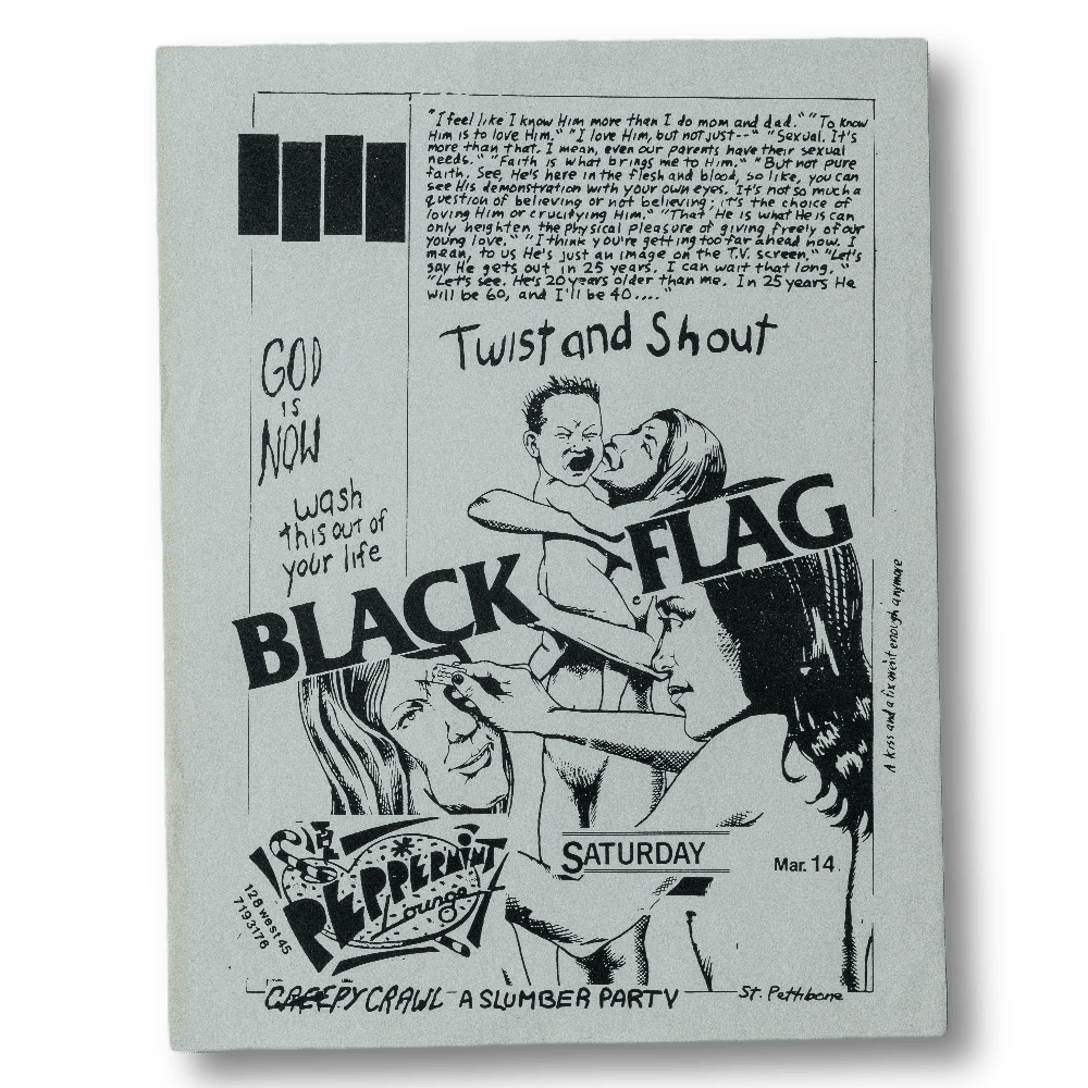 Black Flag -- Peppermint Lounge 1981 [Handbill]