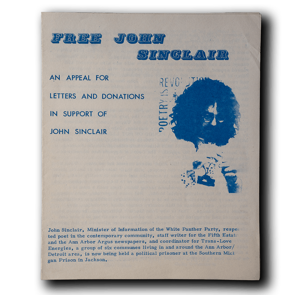 Sinclair, John -- John Sinclair Defense Fund Appeal [Miscellaneous Ephemera]a
