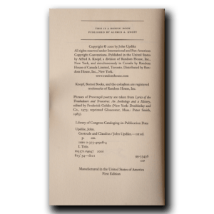 Updike, John -- Gertrude and Claudius [Book]