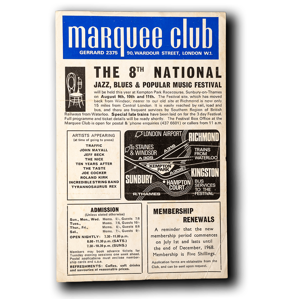 Marquee Club -- [Handbill]