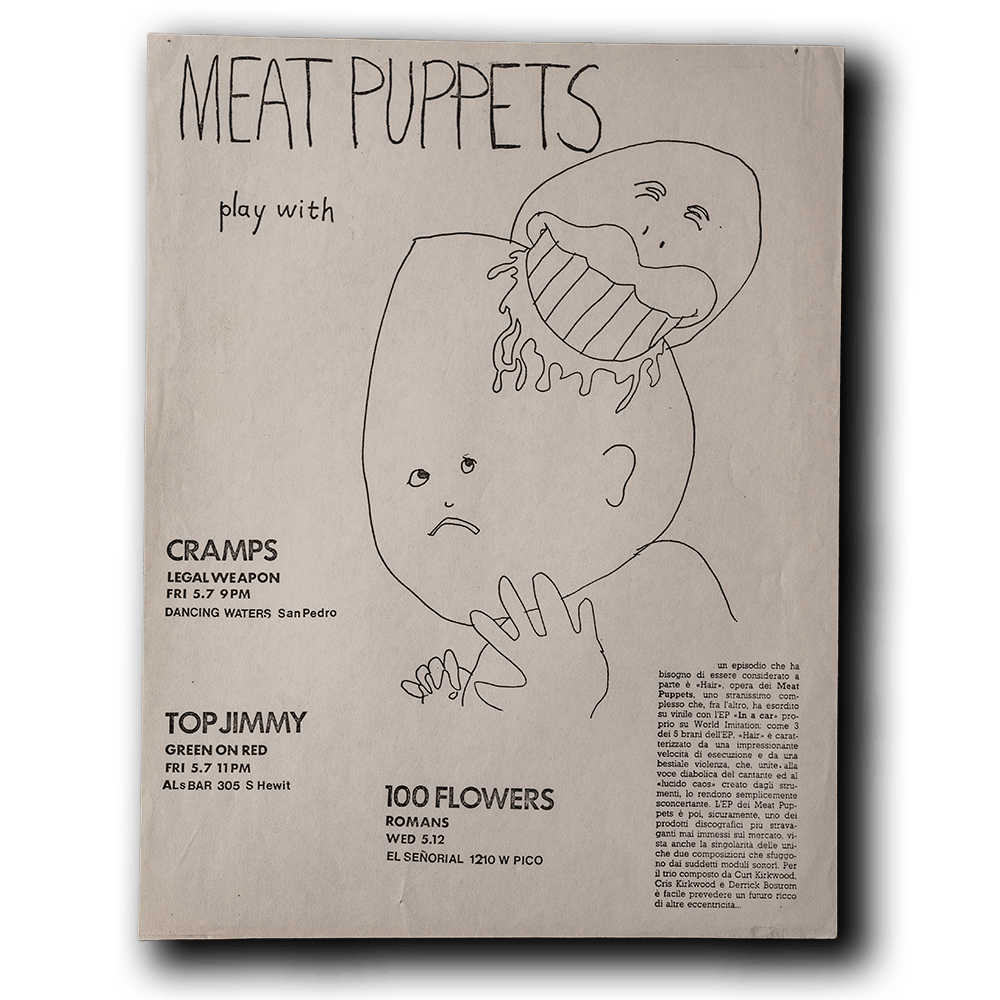 Meat Puppets --May 1982 Concert Dates [Handbill]