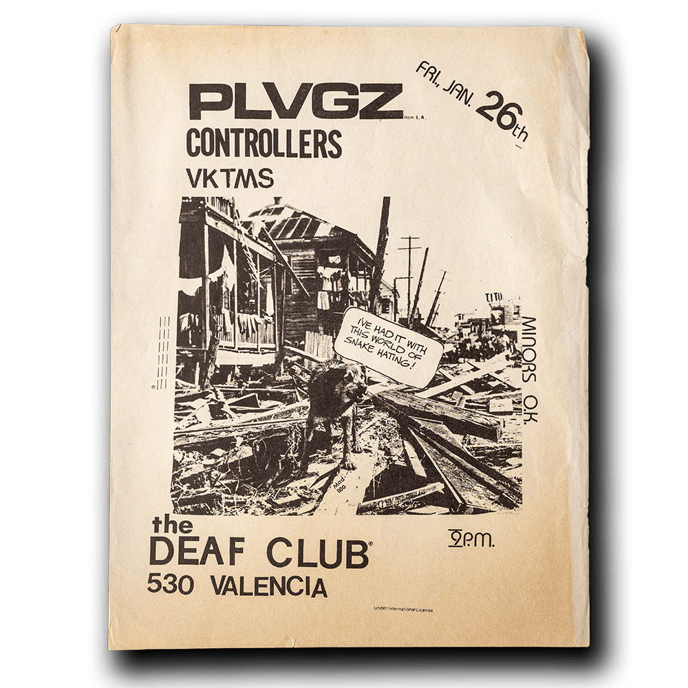 PLVGZ -- The Deaf Club [Handbill]