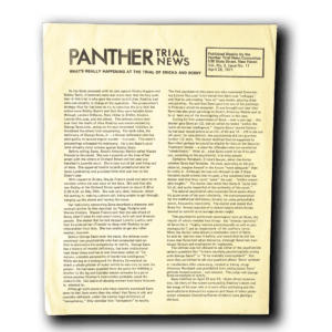 Black Panther -- Trial News 1971 [Miscellaneous Ephemera]