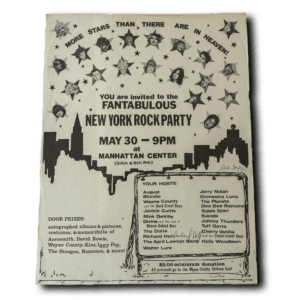 New York Rock Party -- May 30, 1976 [Poster]