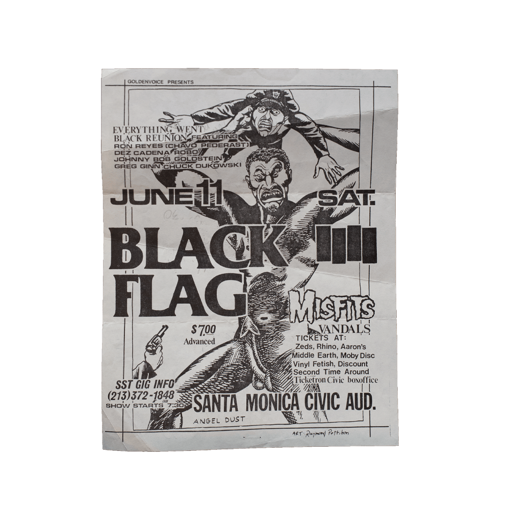 Black Flag -- Santa Monica Civic Aud.  [Handbill]
