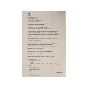 Dylan, Bob -- Chronicles Volume One [Book]