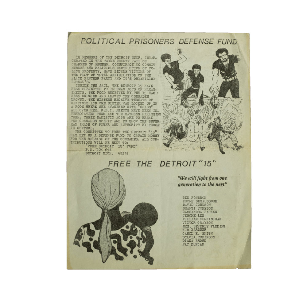 Political Prisoners Defense Fund -- circa 1970 [Counter Culture Ephemera]