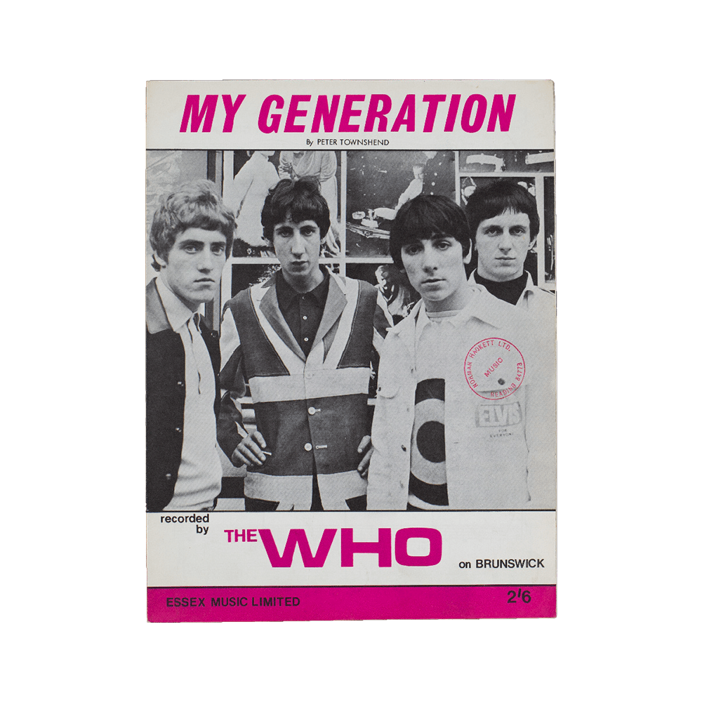 THE WHO -- My Generation Sheet Music [Miscelleaneous Ephemera]