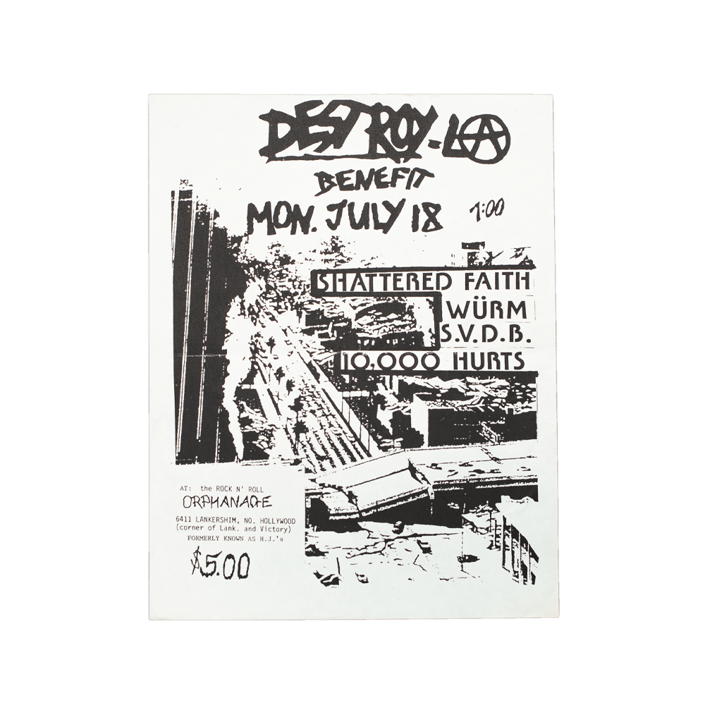 Destroy LA -- The Orphanage [Handbill]