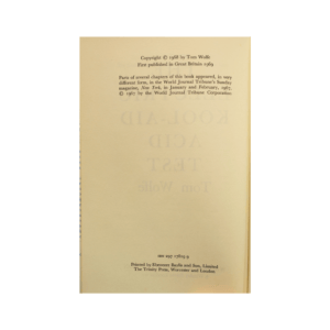 Wolfe, Tom -- The Electric Kool Aid Acid Test [Book]