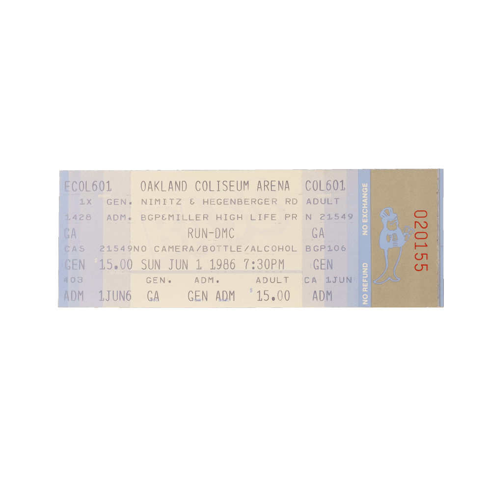 Run-DMC -- 1986 Ticket [Miscellaneous Ephemera]