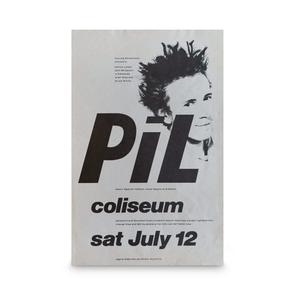 Public Image Limited -- 1986 Austin [Handbill